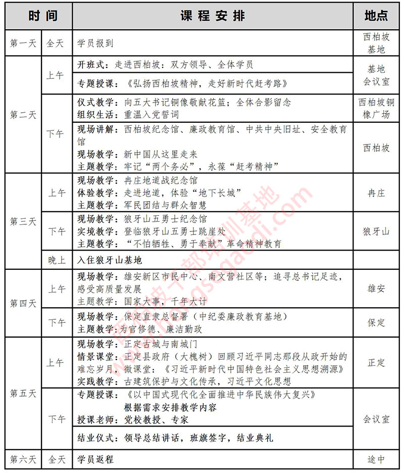 西柏坡6天课程安排（B方案） 西柏坡-冉庄-狼牙山-直隶-正定.jpg